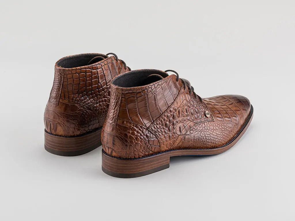 Barry Crc | Cognac-bruine nette schoenen REHAB Footwear