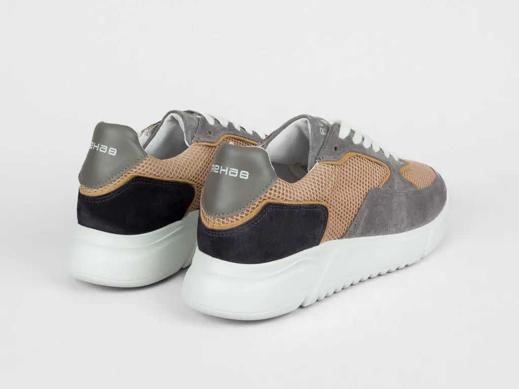 Hedley Mix | Grijs-beige sneaker REHAB Footwear