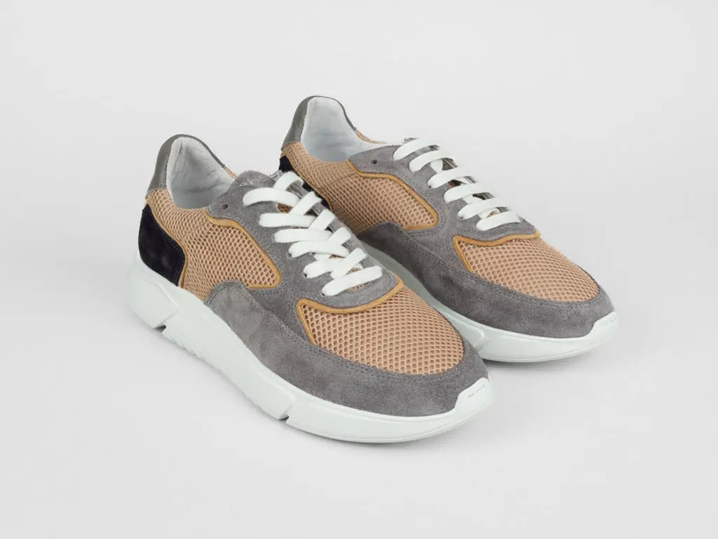 Hedley Mix | Grijs-beige sneaker REHAB Footwear