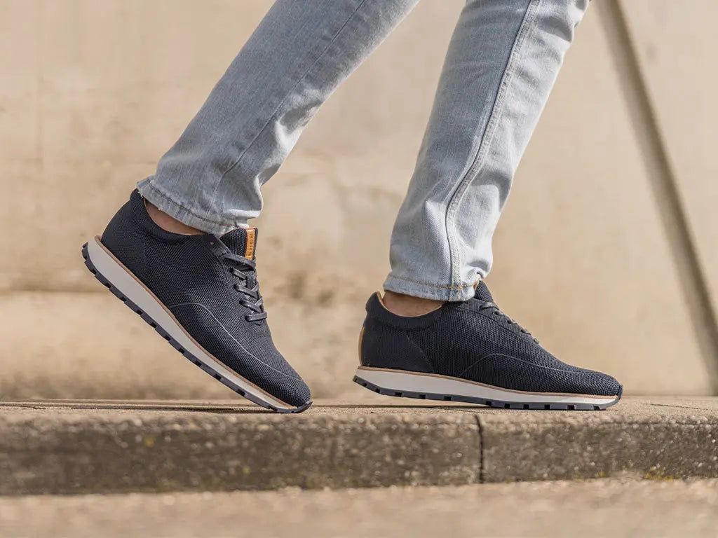 Mason Knit | Donkerblauwe sneakers REHAB Footwear