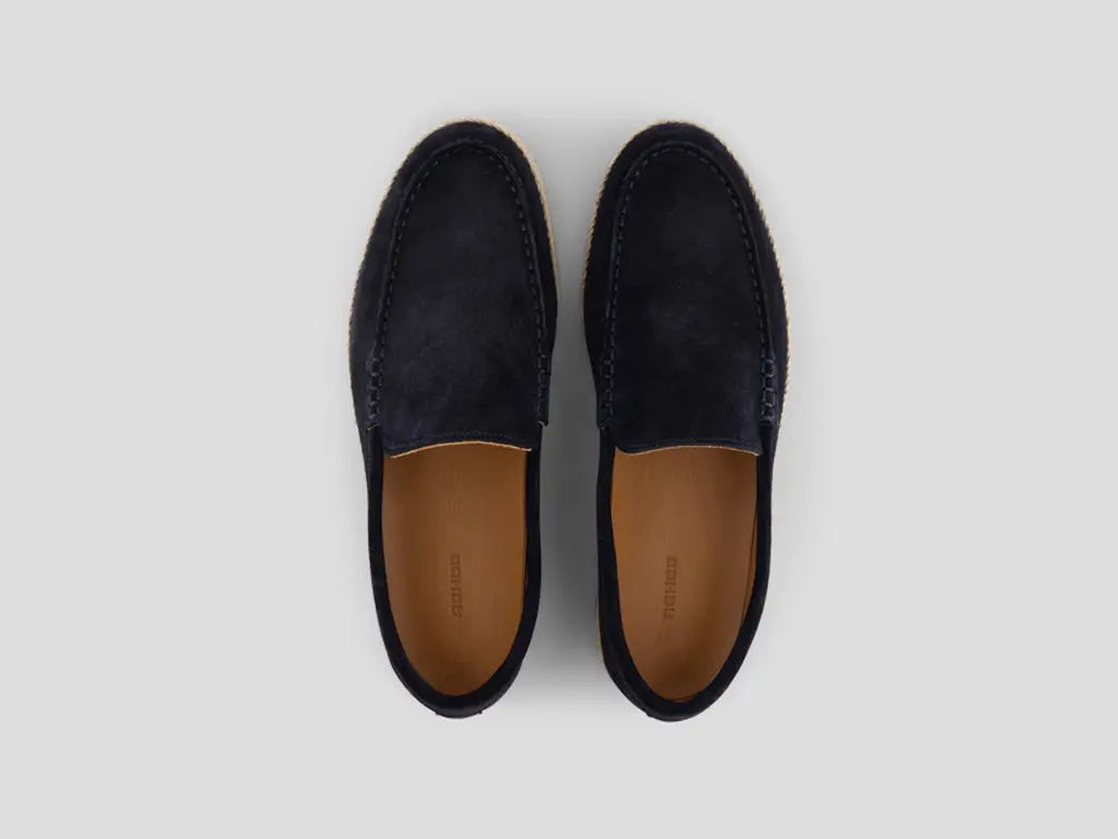 Raffaello | Donkerblauwe loafers REHAB Footwear