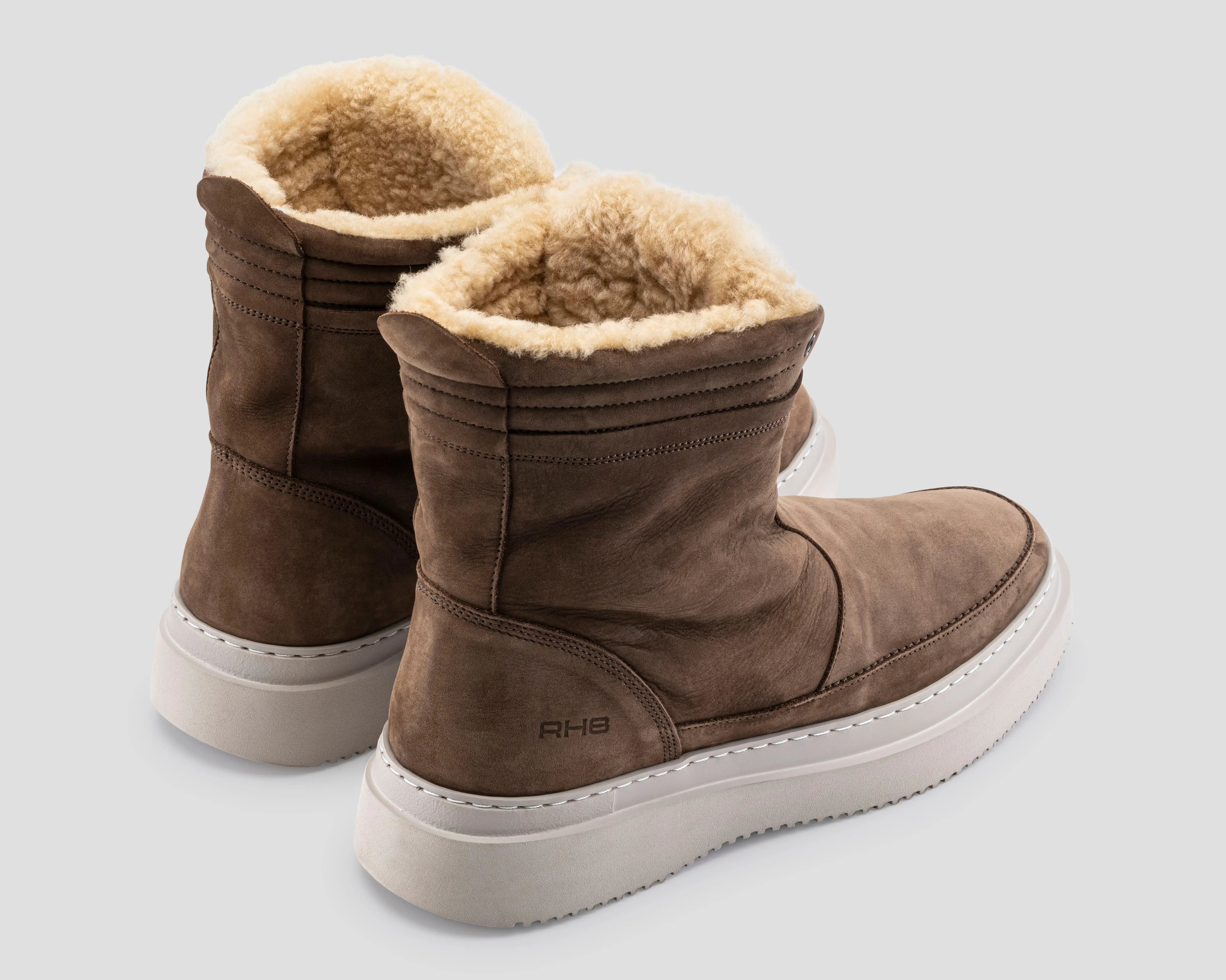 Marvis Nub | Bruine boots met vacht REHAB Footwear