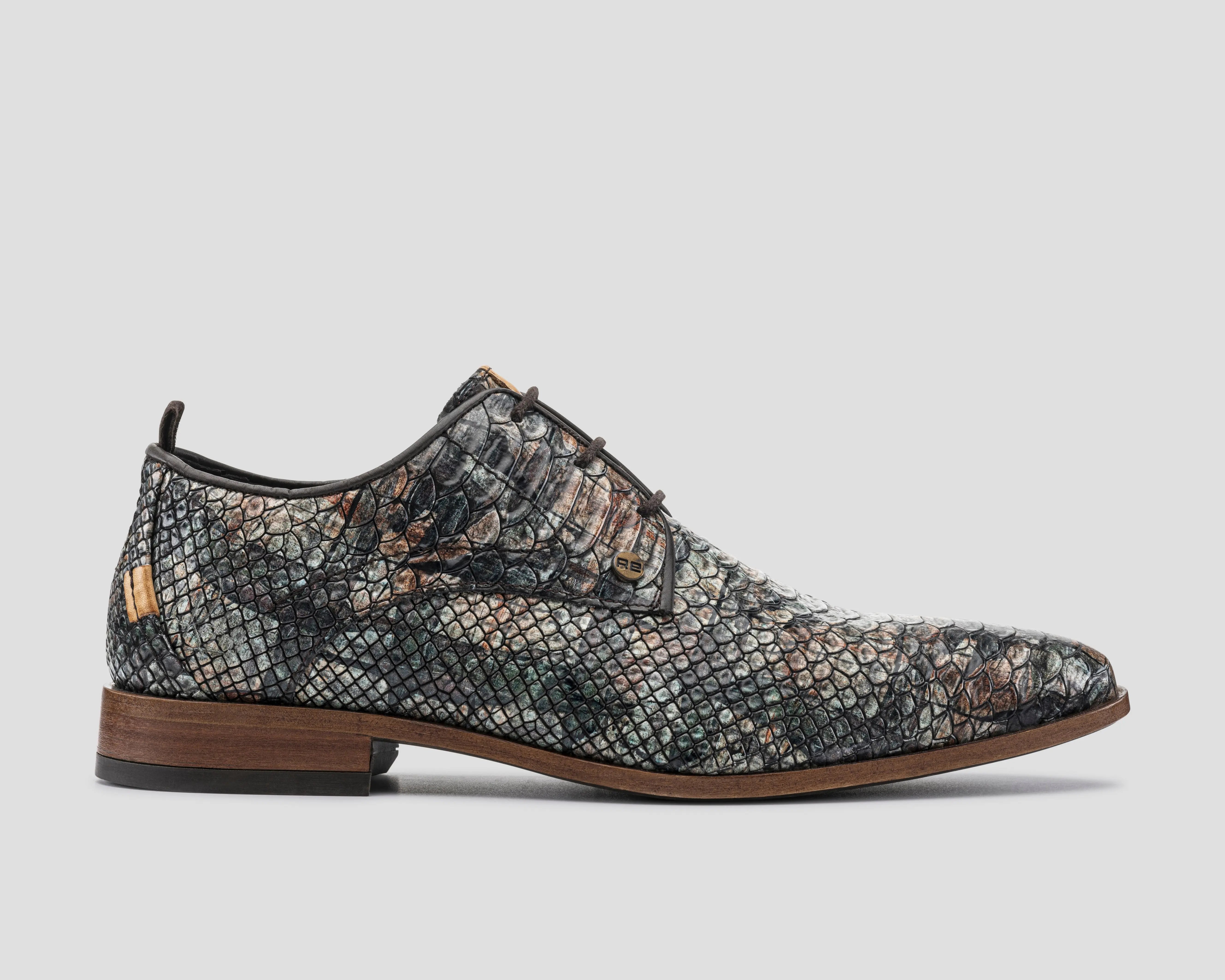 Greg Pieces | Bruin-grijze nette schoenen REHAB Footwear